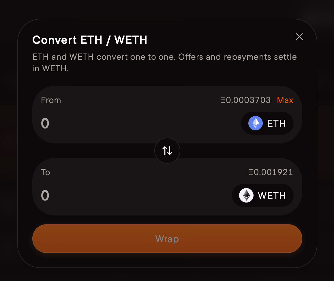 Choose the conversion direction and enter the amount.