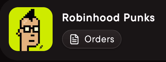 Open Orders beneath the collection name.