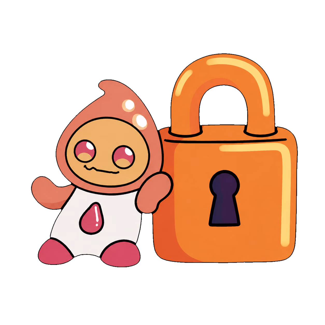 Liquidium's degen Quid beside an orange security lock